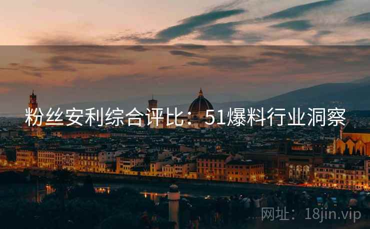 粉丝安利综合评比:51爆料行业洞察 粉丝安利综合评比:51爆料行业洞察