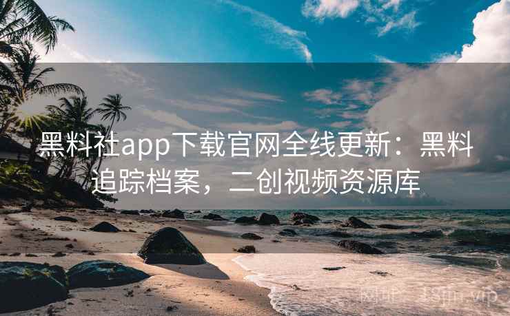 黑料社app下载官网全线更新：黑料追踪档案，二创视频资源库